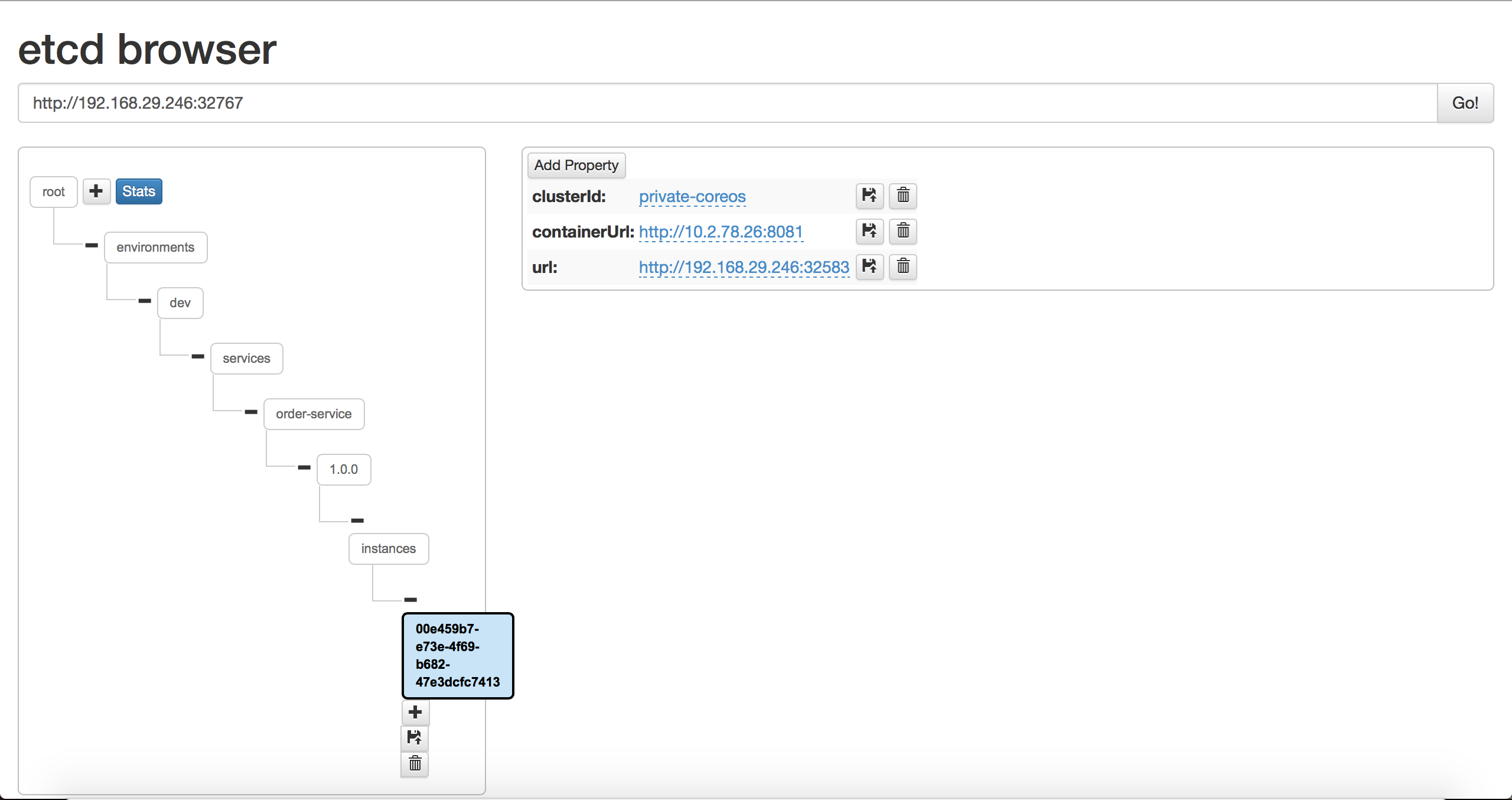 Service registry
